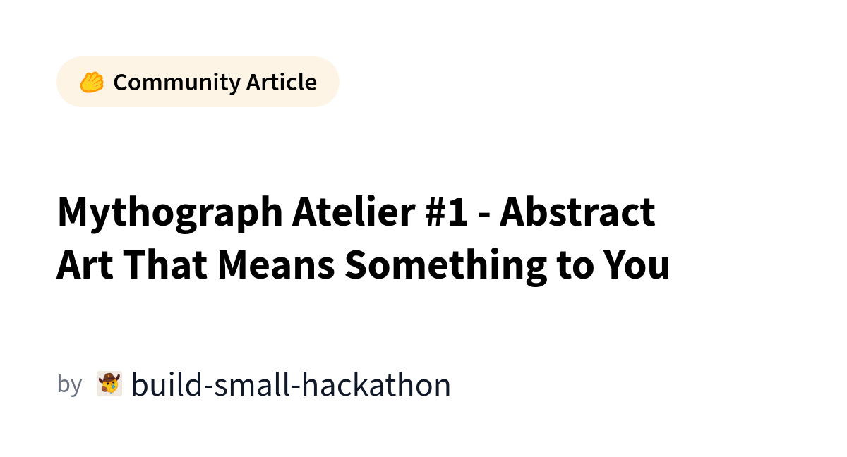 Mythograph Atelier: Personalized Abstract Art and AI-Driven Dynamic Interfaces