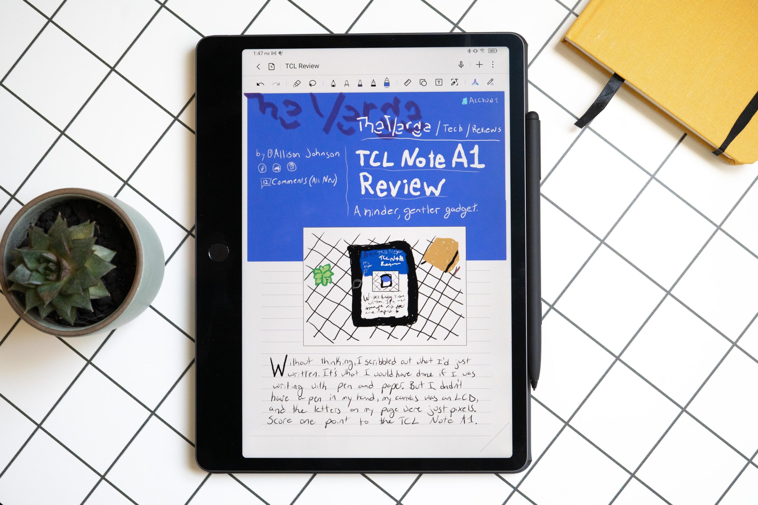 TCL Note A1: A Balance Between Tablet and E-Ink